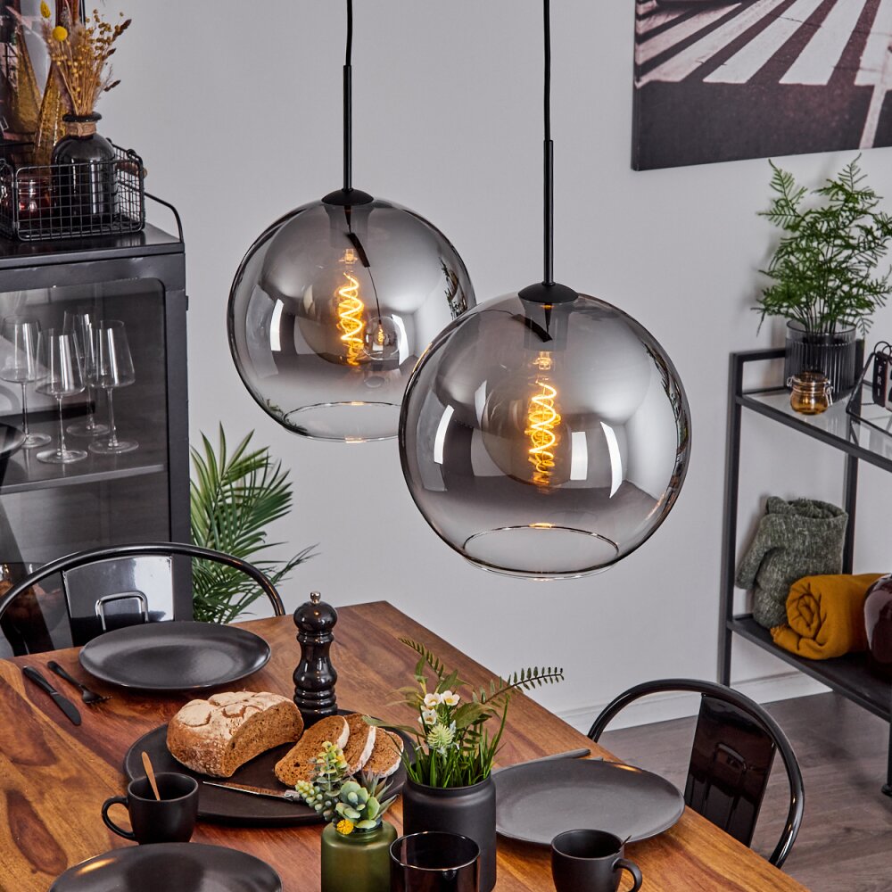 Koyoto Lampa Wisząca Szkło 30 cm Przezroczysty, Przydymiony, 2-punktowe main product photo