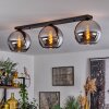 Koyoto  Lampa Sufitowa Szkło 25 cm chrom, przydymiony, 3-punktowe