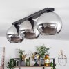 Koyoto  Lampa Sufitowa Szkło 25 cm chrom, przydymiony, 3-punktowe