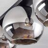 Koyoto  Lampa Sufitowa Szkło 25 cm chrom, przydymiony, 3-punktowe