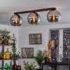 Koyoto  Lampa Sufitowa Szkło 25 cm chrom, przydymiony, 3-punktowe