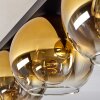 Koyoto  Lampa Sufitowa Szkło 20 cm Złoty, Przezroczysty, 3-punktowe