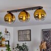 Koyoto  Lampa Sufitowa Szkło 20 cm Złoty, Przezroczysty, 3-punktowe