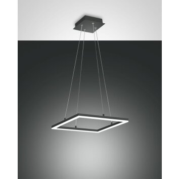 Fabas Luce Bard Lampa Wisząca LED Antracytowy, 1-punktowy