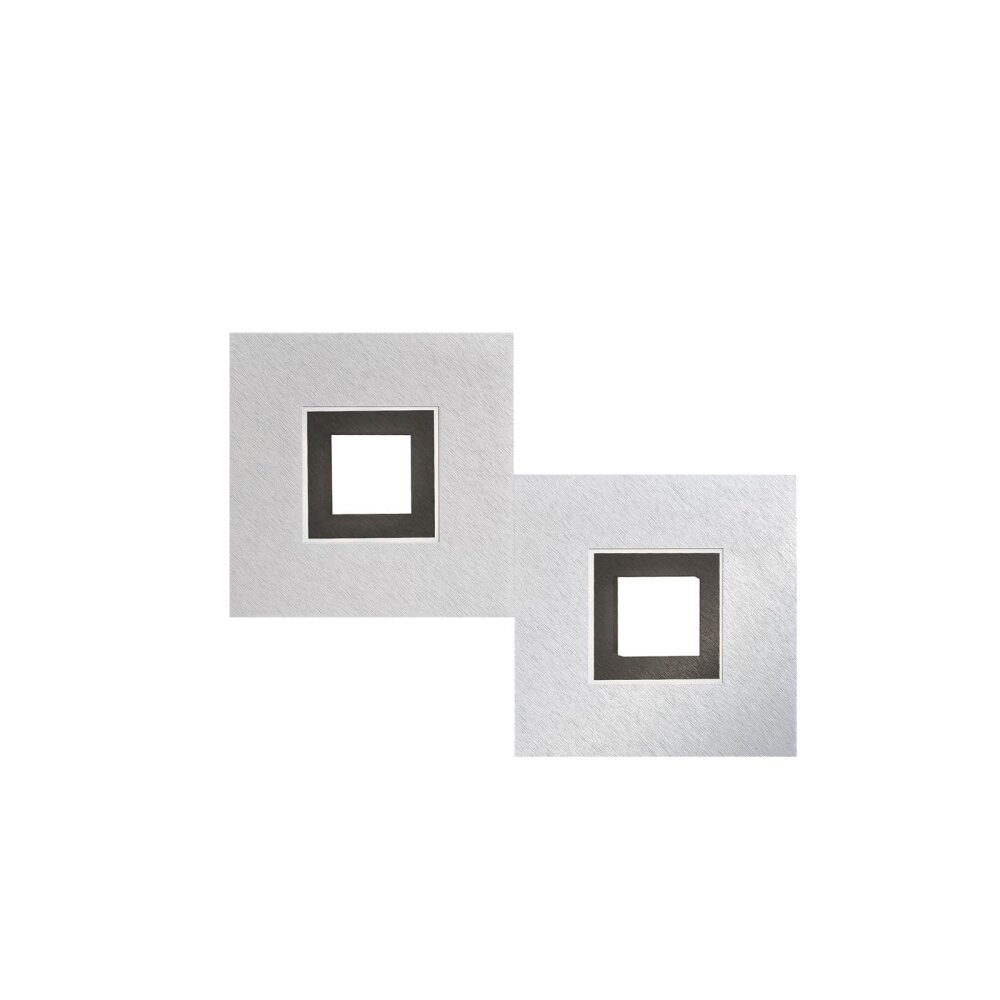 Grossmann KARREE Lampa ścienna LED Aluminium, Czarny, 2-punktowe main product photo