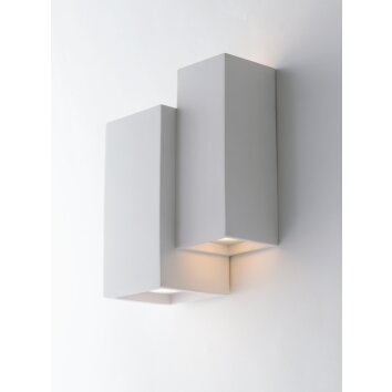 Luce Design Foster Lampa ścienna może być pomalowany na kolory komercyjne, Biały, 4-punktowe
