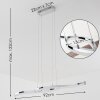 Thilo Lampa Wisząca LED Chrom, 2-punktowe