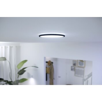 Philips WiZ Super Slim Lampa Sufitowa LED Czarny, 1-punktowy