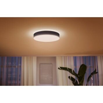 Philips Hue Enrave Lampa Sufitowa LED Czarny, 1-punktowy, Zdalne sterowanie