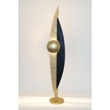 Holländer LA PRESA lampa podłogowa LED Brązowy, Złoty, Czarny, 4-punktowe