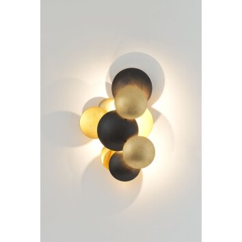 Holländer BOLLADARIA PICCOLO Lampa ścienna LED Brązowy, Złoty, Czarny, 3-punktowe