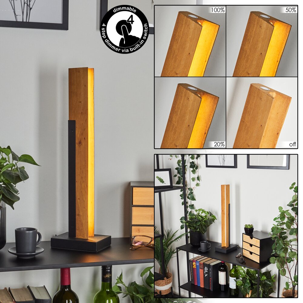 Teira lampka nocna LED Ecru, Czarny, 1-punktowy main product photo