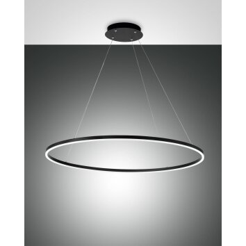 Fabas Luce Giotto Lampa Wisząca LED Czarny, 1-punktowy