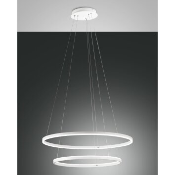 Fabas Luce Giotto Lampa Wisząca LED Biały, 2-punktowe