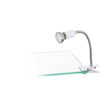 Eglo LITOS lampa z klipsem LED Nikiel matowy, Biały, 1-punktowy