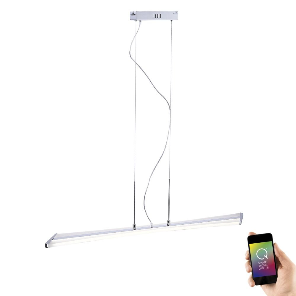Lampa Wisząca Paul Neuhaus Q-Riller LED Chrom, 14-punktowe, Zdalne sterowanie, Zmieniacz kolorów main product photo