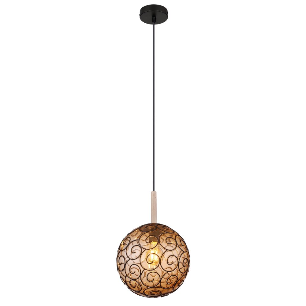 Globo MAXI Lampa Wisząca Ecru, Czarny, 1-punktowy main product photo