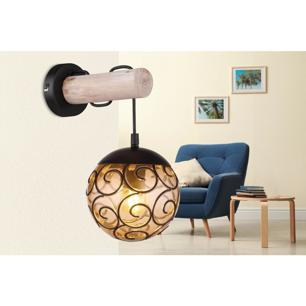 Globo MAXI Lampa ścienna Ecru, Czarny, 1-punktowy main product photo