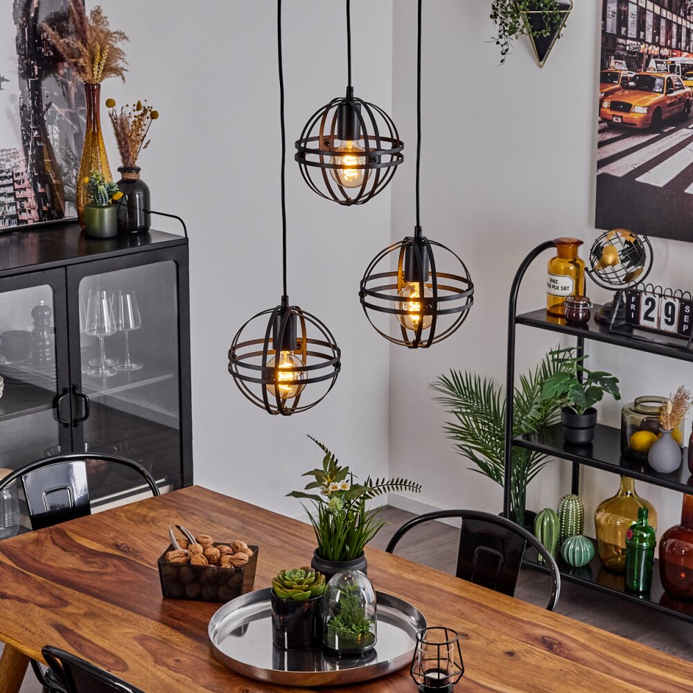 Freguesia Lampa Wisząca Czarny, 3-punktowe main product photo