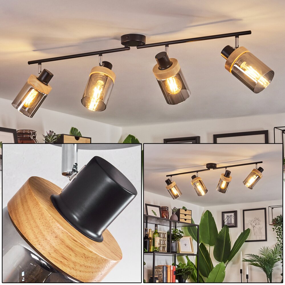 Azinhalinho Lampa Sufitowa Chrom, Czarny, 4-punktowe main product photo