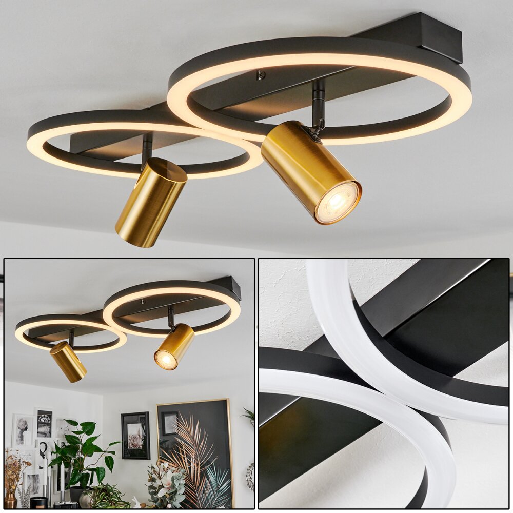 Reboleiro Lampa Sufitowa LED Czarny, 3-punktowe main product photo