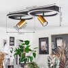 Reboleiro Lampa Sufitowa LED Czarny, 3-punktowe