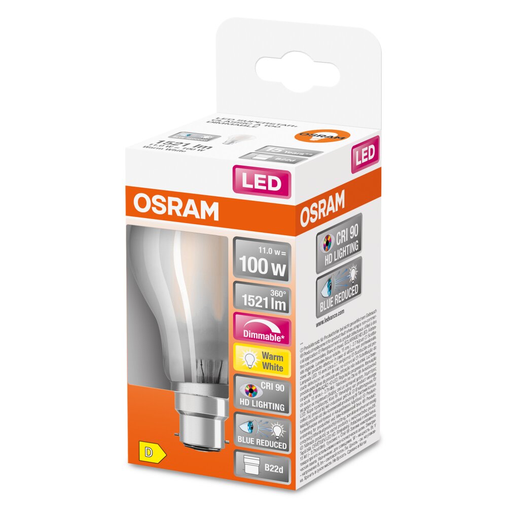 OSRAM SUPERSTAR LED B22d 11 W 2700 kelwin 1521 lumenówów main product photo