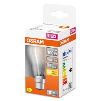 OSRAM CLASSIC A LED B22d 11 W 2700 kelwin 1521 lumenówów