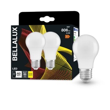 BELLALUX® Zestaw 2 lamp LED E27 8,5 W 2700 kelwin 806 lumenówów