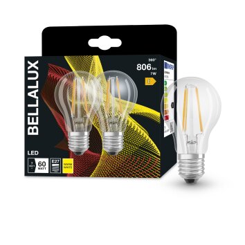 BELLALUX® Zestaw 2 lamp LED E27 6,5 W 2700 kelwin 806 lumenówów
