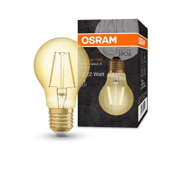 OSRAM Vintage 1906® LED E27 2,5 W 2400 kelwin 220 lumenówów