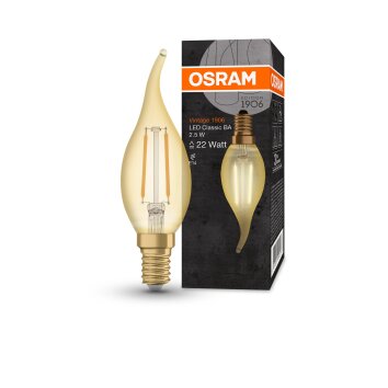 OSRAM Vintage 1906® LED E14 2,5 W 2400 kelwin 220 lumenówów