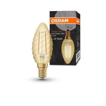 OSRAM Vintage 1906® LED E14 2,5 W 2400 kelwin 220 lumenówów