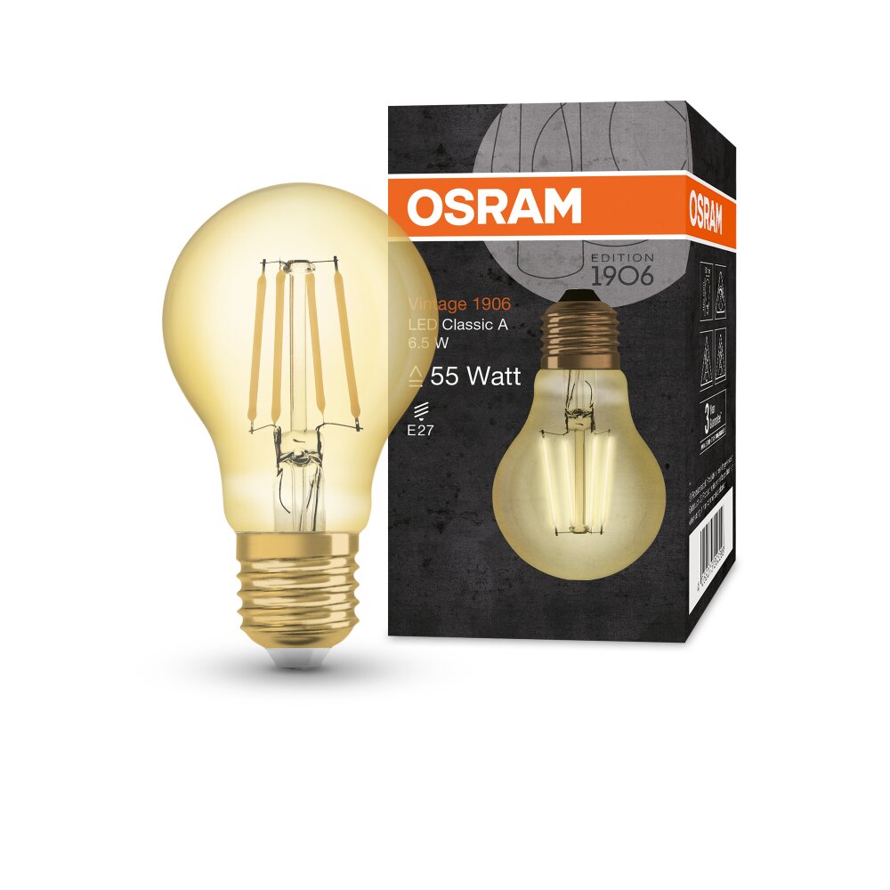 OSRAM Vintage 1906® LED E27 6,5 W 2400 kelwin 650 lumenówów main product photo