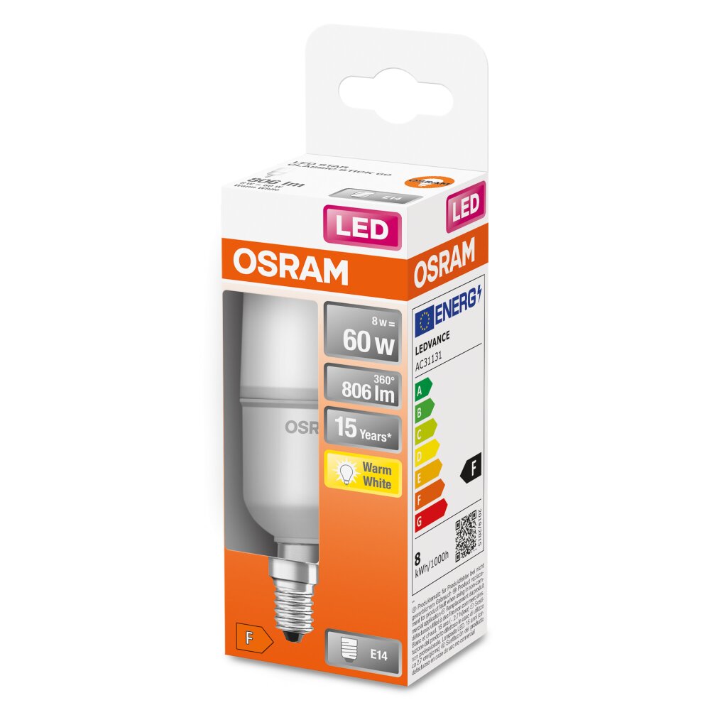 OSRAM LED STAR E14 8 wat 2700 kelwin 806 lumenów main product photo