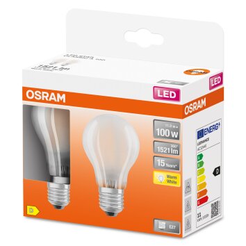 OSRAM LED Retrofit Zestaw 2 lamp E27 11 W 2700 kelwin 1521 lumenówów