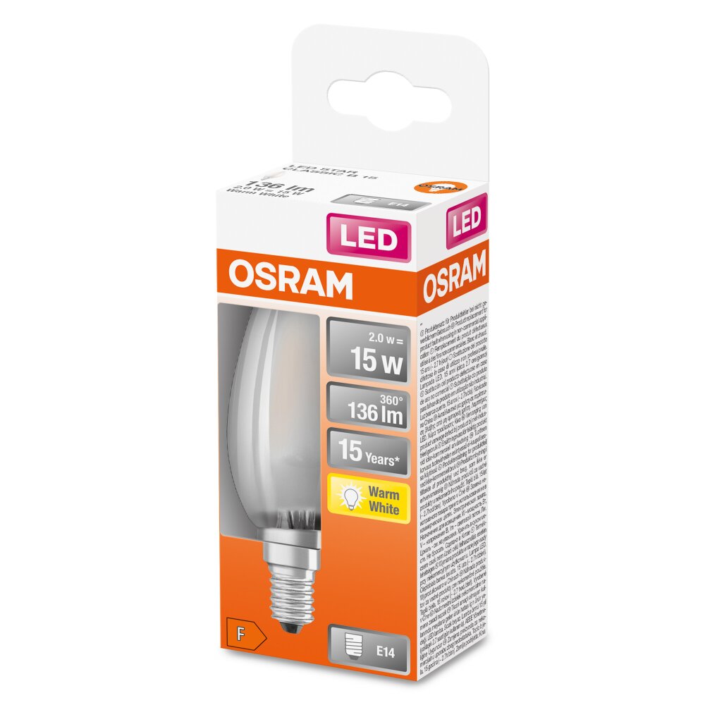 OSRAM LED Retrofit E14 1,5 W 2700 kelwin 136 lumenów main product photo