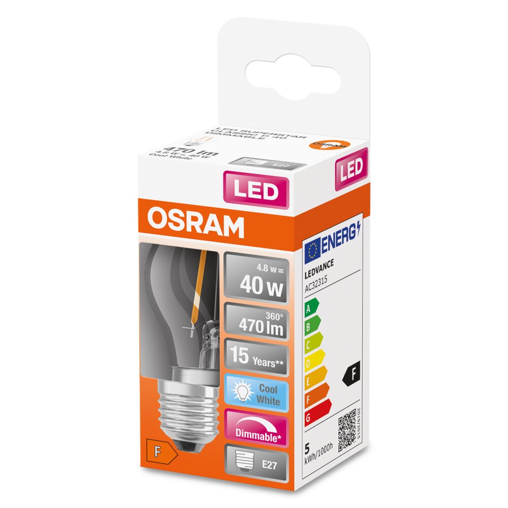 OSRAM LED Retrofit E27 4,8 W 4000 kelwin 470 lumenów main product photo