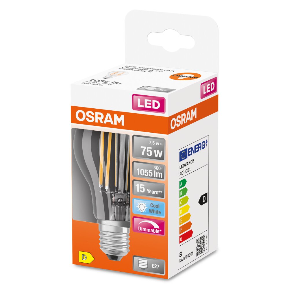 OSRAM LED Retrofit E27 7,5 W 4000 kelwin 1055 lumenów main product photo