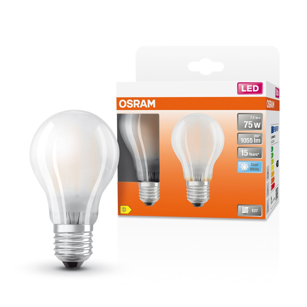 OSRAM LED Retrofit Zestaw 2 lamp E27 7,5 W 4000 kelwin 1055 lumenówów main product photo