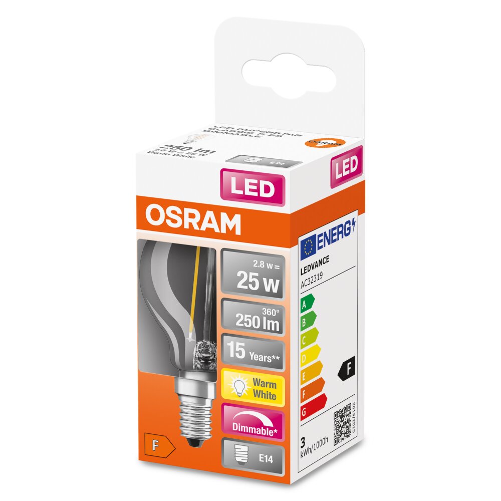 OSRAM LED Retrofit E14 2,8 W 2700 kelwin 250 lumenówów main product photo