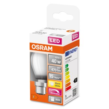 OSRAM LED Retrofit B22d 4,8 W 2700 kelwin 470 lumenówów