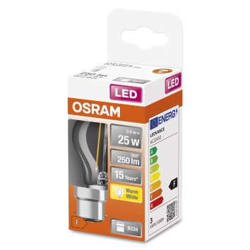 OSRAM LED Retrofit B22d 2,5 W 2700 kelwin 250 lumenówów