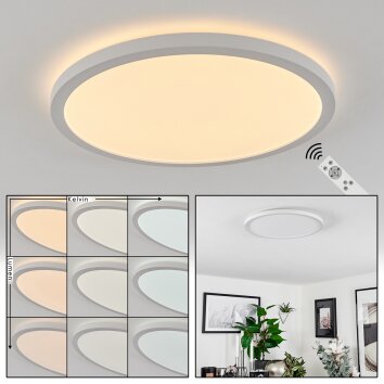 Sasinhosa Lampa Sufitowa LED Biały, 1-punktowy, Zdalne sterowanie