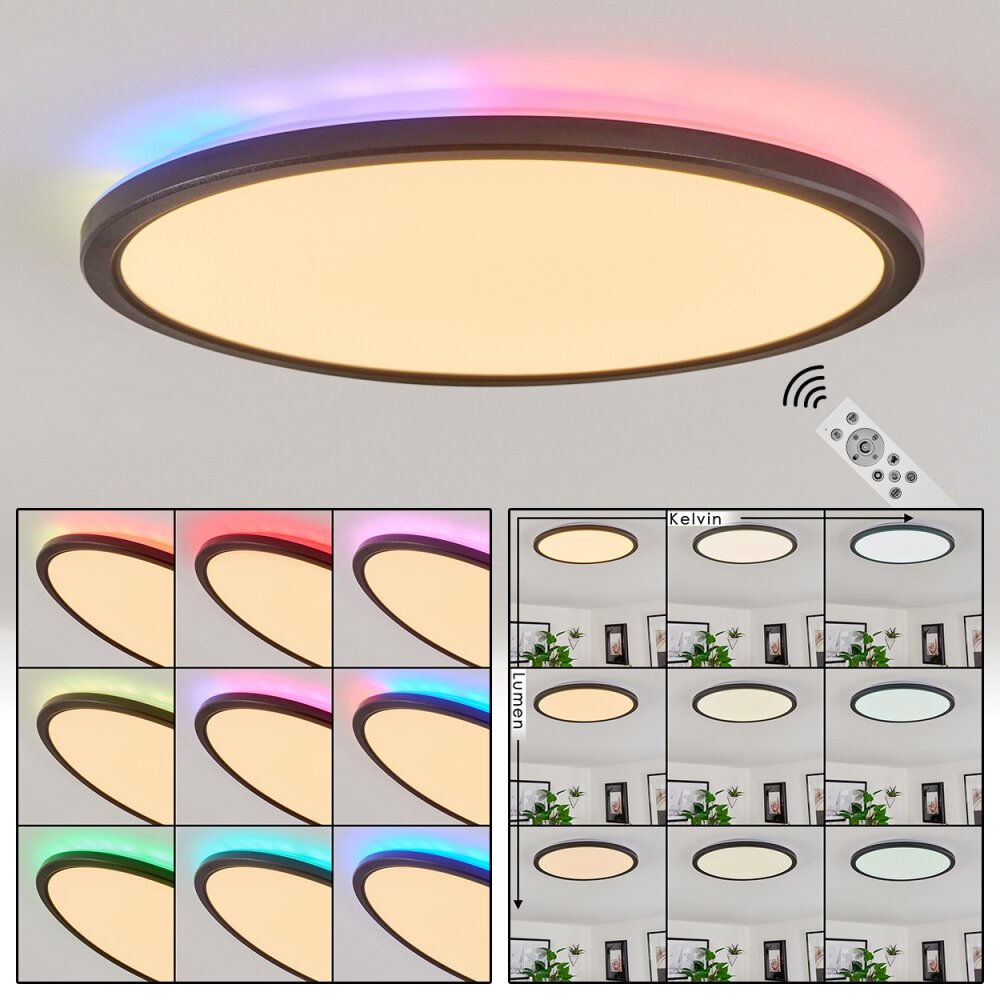 Hortinhas Lampa Sufitowa LED Czarny, 1-punktowy, Zdalne sterowanie, Zmieniacz kolorów main product photo