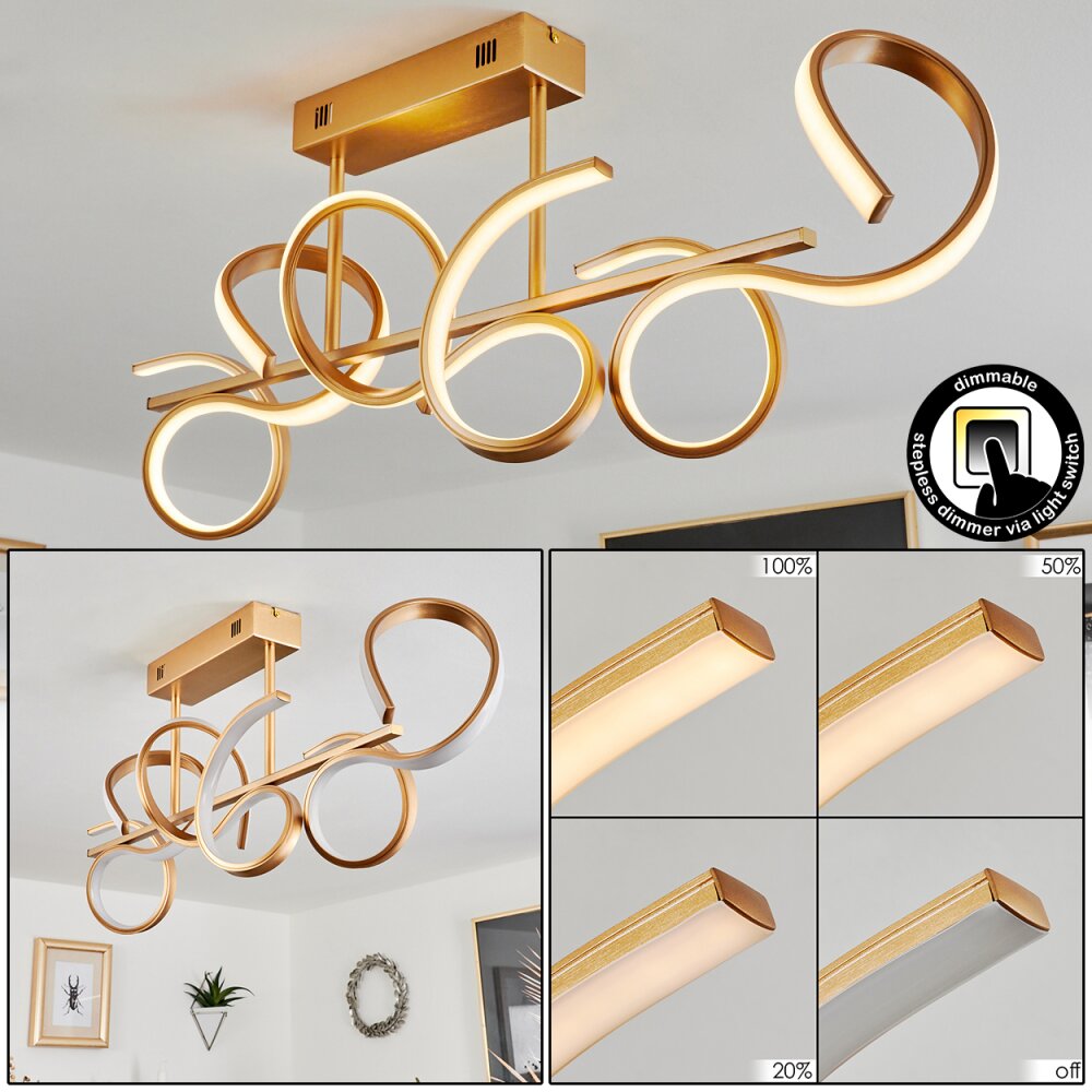 Gora Lampa Sufitowa LED Mosiądz, 3-punktowe main product photo