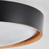 Louea Lampa Sufitowa LED Brązowy, Wygląd drewna, Czarny, 1-punktowy