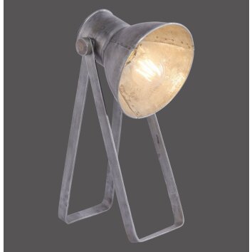 Leuchten-Direkt SAMIA Lampa stołowa szary, 1-punktowy