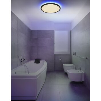 Globo SAPANA Lampa Sufitowa zewnętrzna LED Czarny, 1-punktowy, Zdalne sterowanie, Zmieniacz kolorów