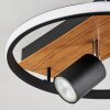 Boim Lampa Sufitowa LED Wygląd drewna, Czarny, 3-punktowe